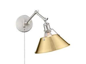 Orwell Articulating Wall Sconce in Pewter with Brushed Champagne Bronze (3306-A1W PW-BCB)