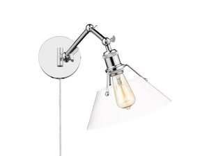 Orwell Articulating Wall Sconce in Chrome with Clear Glass (3306-A1W CH-CLR)