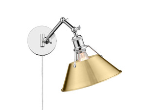 Orwell Articulating Wall Sconce in Chrome with Brushed Champagne Bronze (3306-A1W CH-BCB)
