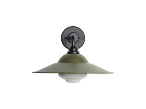 Croma 15" Wall Sconce - Outdoor in Matte Black with Matte Pine Shade and Warm Blanc Glass (5096-OWL15 BLK-MP-WB)