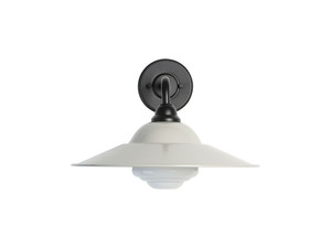 Croma 15" Wall Sconce - Outdoor in Matte Black with Matte Gray Shade and Warm Blanc Glass (5096-OWL15 BLK-MGY-WB)
