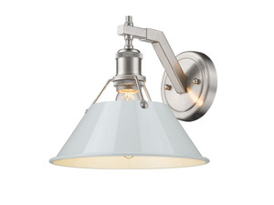 Orwell 1-Light Wall Sconce in Pewter with Dusky Blue (3306-1W PW-DB)