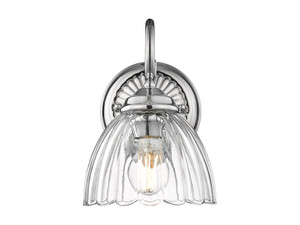 Audra 1-Light Wall Sconce in Pewter with Clear Glass (6952-1W CH-CLR)