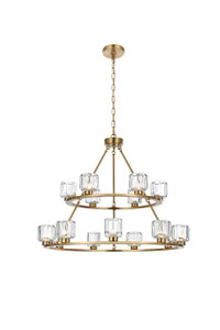 Cadence 36 Inch Two-Tier Chandelier In Satin Gold (5100L236SG)