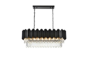 Willow 36 Inch Chandelier In Black (3401G36BK)