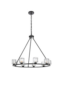 Cadence 36 Inch Chandelier In Black (5100D36BK)