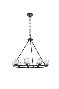 Cadence 32 Inch Chandelier In Black (5100D32BK)