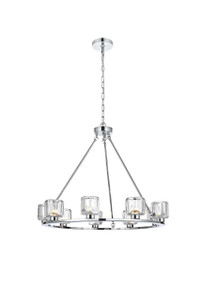 Cadence 32 Inch Chandelier In Chrome (5100D32C)