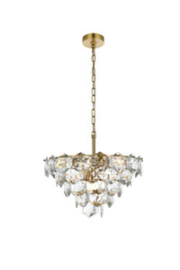 Adaline 20 Inch Chandelier In Satin Gold (1050D20SG)