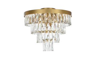 Josephine 18 Inch Flush Mount In Satin Gold (1060F18SG)