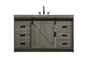 Austin 54 Inch Single Bathroom Vanity In Rustic Grey (VF90554RG)