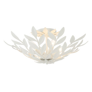 Broche 4 Light Matte White Semi Flush Mount (560-MT) Broche 4 Light Matte White Semi Flush Mount (560-MT)