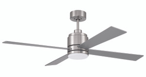 McCoy 52" 4-Blade Ceiling Fan in Brushed Polished Nickel w/ Brushed Nickel Blades; Light Kit Included (optional) (MCY52BNK4) McCoy 52" 4-Blade Ceiling Fan in Brushed Polished Nickel w/ Brushed Nickel Blades; Light Kit Included (optional) (MCY52BNK4)