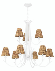 Kokomo 9 Light Chandelier in Matte White (58329-MWW)
