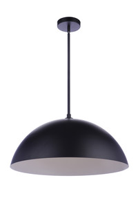 23.25 Diameter Sculptural Statement Dome Pendant in Flat Black (P1000FB-LED) 23.25 Diameter Sculptural Statement Dome Pendant in Flat Black (P1000FB-LED)