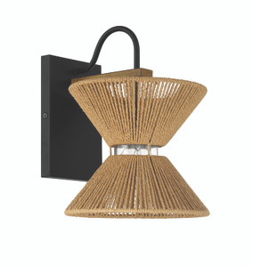 Serena 1 Light Wall Sconce in Flat Black/Walnut (58561-FBWAL)