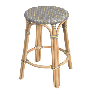 Tobias 24 in Seat Height Round Rattan Backless Counter Stool, Yellow (9371468) Tobias 24 in Seat Height Round Rattan Backless Counter Stool, Yellow (9371468)