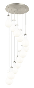 Owego - 12 Light - 24 inch - Brushed Satin Nickel - Multi Pendant (126-451-1P-SN-G451-7GWH)