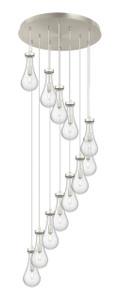 Owego - 12 Light - 24 inch - Brushed Satin Nickel - Multi Pendant (126-451-1P-SN-G451-5SDY)