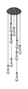 Owego - 9 Light - 19 inch - Matte Black - Multi Pendant (119-451-1P-BK-G451-4SM)