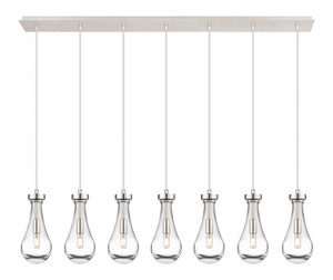 Owego - 7 Light - 49 inch - Polished Nickel - Linear Pendant (127-451-1P-PN-G451-5CL)