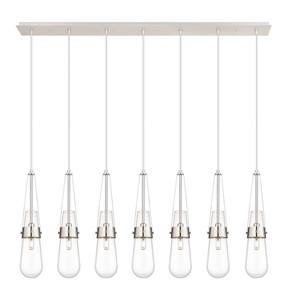 Milan - 7 Light - 48 inch - Polished Nickel - Linear Pendant (127-452-1P-PN-G452-4CL)