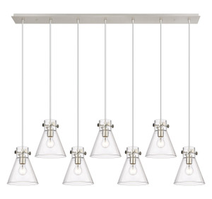 Newton Cone - 7 Light - 52 inch - Polished Nickel - Linear Pendant (127-410-1PS-PN-G411-8CL)