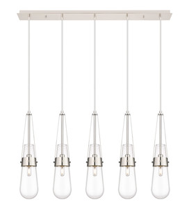 Milan - 5 Light - 36 inch - Polished Nickel - Linear Pendant (125-452-1P-PN-G452-4CL)