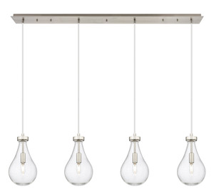 Owego - 4 Light - 49 inch - Brushed Satin Nickel - Linear Pendant (124-451-1P-SN-G451-7SDY)
