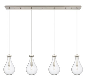 Owego - 4 Light - 49 inch - Brushed Satin Nickel - Linear Pendant (124-451-1P-SN-G451-7CL)