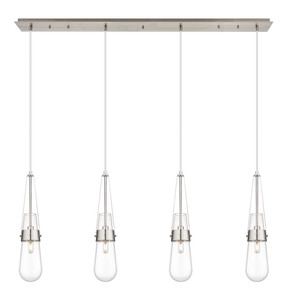 Milan - 4 Light - 48 inch - Brushed Satin Nickel - Linear Pendant (124-452-1P-SN-G452-4CL)