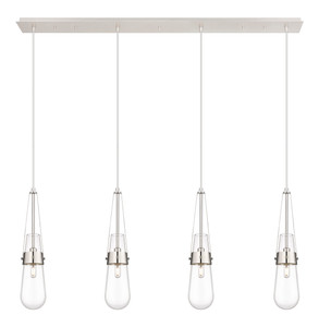 Milan - 4 Light - 48 inch - Polished Nickel - Linear Pendant (124-452-1P-PN-G452-4CL)