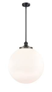 Beacon - 1 Light - 18 inch - Matte Black - Stem Hung - Pendant (201S-BK-G201-18-LED)