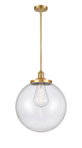 Beacon - 1 Light - 16 inch - Satin Gold - Stem Hung - Pendant (201S-SG-G204-16-LED)