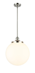 Beacon - 1 Light - 14 inch - Polished Nickel - Stem Hung - Pendant (201S-PN-G201-14-LED)
