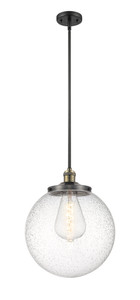 Beacon - 1 Light - 14 inch - Black Antique Brass - Stem Hung - Pendant (201S-BAB-G204-14-LED)