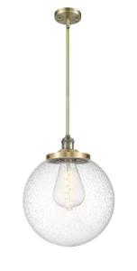 Beacon - 1 Light - 14 inch - Antique Brass - Stem Hung - Pendant (201S-AB-G204-14-LED)