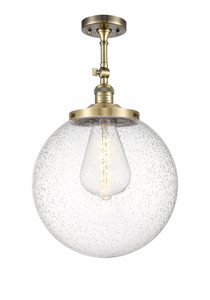 Beacon - 1 Light - 14 inch - Antique Brass - Semi-Flush Mount (201F-AB-G204-14)