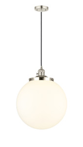 Beacon - 1 Light - 14 inch - Polished Nickel - Cord hung - Mini Pendant (201CSW-PN-G201-14)