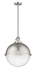 Hampden - 1 Light - 13 inch - Brushed Satin Nickel - Cord hung - Pendant (201CSW-SN-HFS-124-SN-LED)