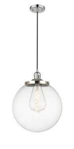 Beacon - 1 Light - 14 inch - Polished Nickel - Cord hung - Mini Pendant (201C-PN-G202-14)
