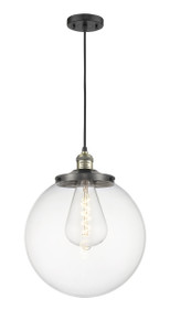 Beacon - 1 Light - 14 inch - Black Antique Brass - Cord hung - Mini Pendant (201C-BAB-G202-14)
