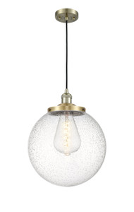 Beacon - 1 Light - 14 inch - Antique Brass - Cord hung - Mini Pendant (201C-AB-G204-14)