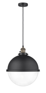 Hampden - 1 Light - 13 inch - Black Antique Brass - Cord hung - Pendant (201CSW-BAB-HFS-122-BK)
