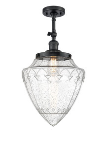 Beacon - 1 Light - 12 inch - Matte Black - Semi-Flush Mount (201F-BK-G664-12)