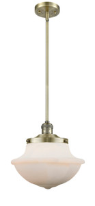 Oxford - 1 Light - 12 inch - Antique Brass - Stem Hung - Mini Pendant (201S-AB-G541-LED) Oxford - 1 Light - 12 inch - Antique Brass - Stem Hung - Mini Pendant (201S-AB-G541-LED)