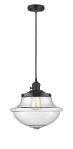 Oxford - 1 Light - 12 inch - Matte Black - Cord hung - Mini Pendant (201CSW-BK-G544-LED)