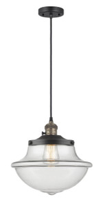 Oxford - 1 Light - 12 inch - Black Antique Brass - Cord hung - Mini Pendant (201CSW-BAB-G542-LED)