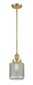 Stanton - 1 Light - 6 inch - Satin Gold - Stem Hung - Mini Pendant (201S-SG-G262)