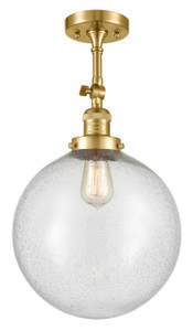 Beacon - 1 Light - 12 inch - Satin Gold - Semi-Flush Mount (201F-SG-G204-12)